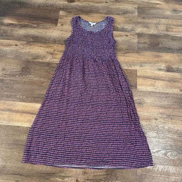 Croft & Barrow Smocked Sleeveless Midi Tank Dress Resort Vacation Modest Cruise - Picture 1 of 7